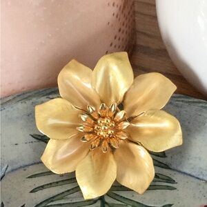 Golden Flower Brooch